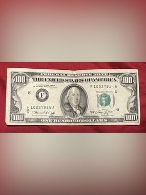 Vintage US $100 Bill New York Mint